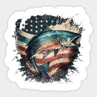 fishing america Sticker